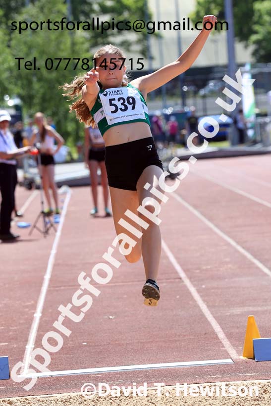 Womens Under-17s Long Jump, 2024 North Eastern Track and Field Champs., Middlesbrough.  Photo: David T. Hewitson/Sports for All Pics